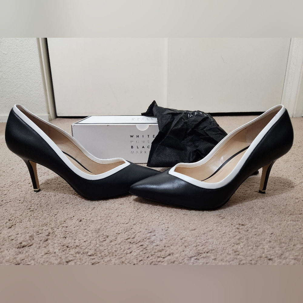 White House Black Market Holly Leather Stiletto Pump